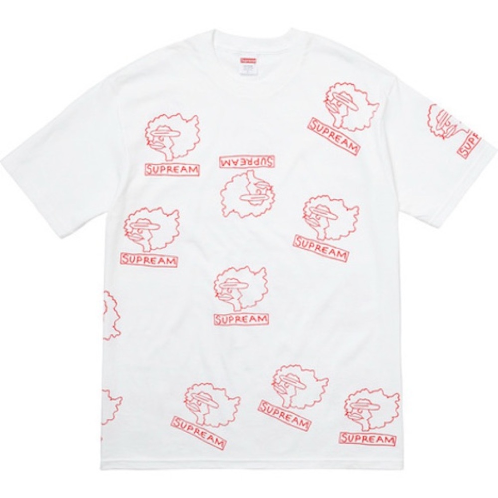 Supreme New York Gonz Ramm Heads Tee White Red Shirt Men's Size M FW17T24 New
